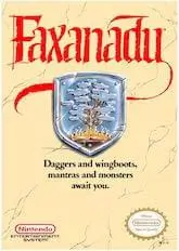 Faxanadu NES Box Art – Side-Scrolling Fantasy RPG Adventure