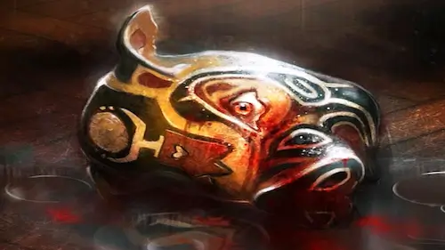 Amnesia: A Machine For Pigs, showcasing a grotesque pig monster in a dark, Victorian setting, encapsulating the essence of psychological horror.