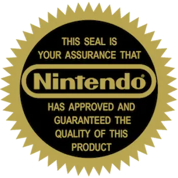 Black and Gold Nintendo Seal of Quality featured on early NES games