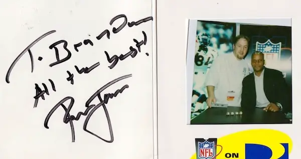 Brandon Perton And Ronnie Lott the Tecmo Bowl Star