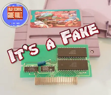 Fake SNES cartridge with unbranded PCB and poor soldering.