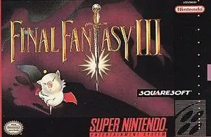 Final Fantasy III SNES box art showing Terra on Magitek armor