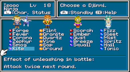 Golden Sun GBA Djinn Collection – All 28 Djinn Explained