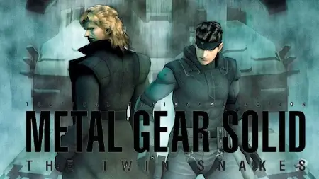 Intro screen from Metal Gear Solid: The Twin Snakes on Nintendo GameCube, showing cinematic branding.