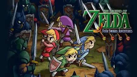 The Legend of Zelda Four Swords Adventures co-op gameplay on Nintendo GameCube