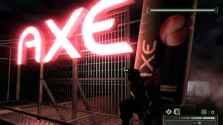 In-Game Advertising Example: Axe body spray in 2005, Splinter Cell