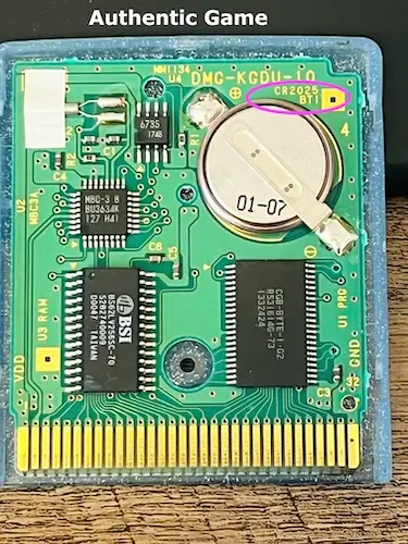 Game Boy Color Pokemon Crystal - Game Board Markings