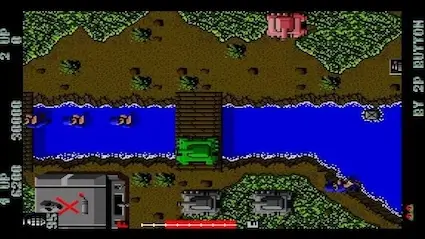 Ikari Warriors NES gameplay – overhead run-and-gun shooter with tanks and co-op action