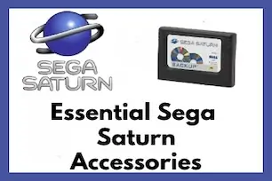 Essential Sega Saturn Accessories – Backup Memory Cartridge and Sega Saturn Logo