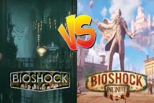 * Rapture and Columbia represent two sides of BioShock. Rapture is an underwater world that is fading. In contrast, Columbia floats above, full of hope and dreams.