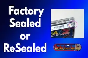 Factory Sealed or ReSealed video game thumbnail showing Y-fold corner close-up and The Old School Game Vault logo.