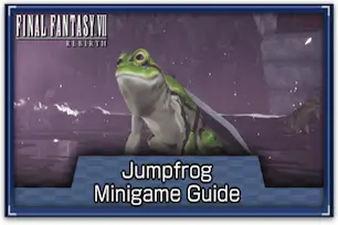 Final Fantasy VII Rebirth Jump Toad minigame screenshot showing frog character.