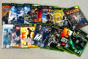 Retro Xbox game collection sold to us from Ohio.