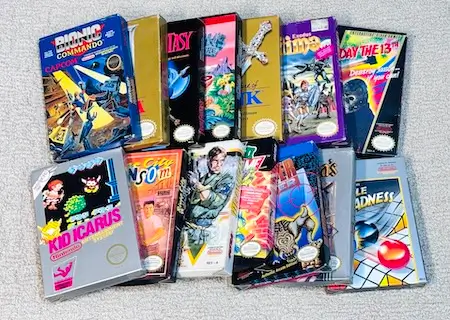 Complete-in-box games from the Missouri NES Collection we just bought from this seller.