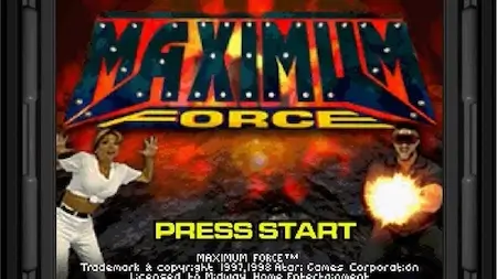 Maximum Force Sega Saturn light gun gameplay