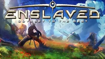 Monkey and Trip standing back-to-back in a dystopian world, balancing trust and survival in Enslaved: Odyssey to the West