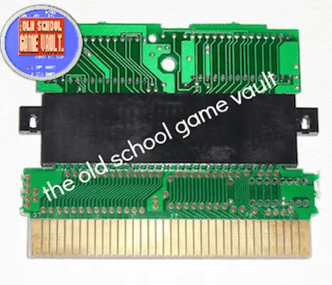 My personal copy of Excitebike opened to reveal the hidden Famicom-to-NES adapter inside the cartridge
