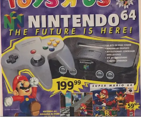 N64 Future Is Now Promotional Ad from 1996 Launch