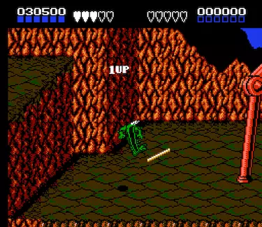 Battletoads NES gameplay screenshot with Game Genie effects