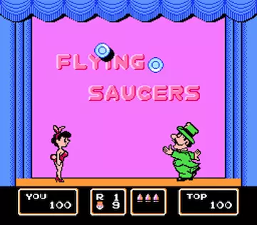Bill Barker’s Trick Shooting NES Zapper game – balloon, plate, and target shooting gallery