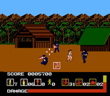 Operation Wolf NES gun game – jungle warfare Zapper shooter