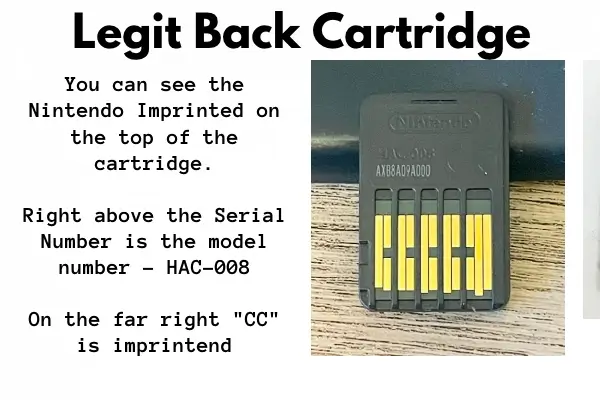 Nintendo Switch Legit Back of Cartridge