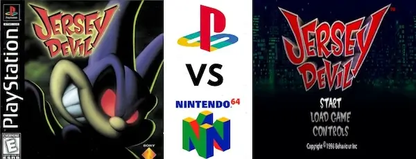 Jersey Devil PS1 vs Nintendo 64 platformer comparison banner