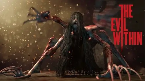 Reborn Laura from The Evil Within, a terrifying horror game character with six limbs and razor-sharp claws, embodying relentless horror