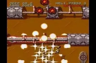Firepower 2000 SNES two-player co-op shoot 'em up gameplay