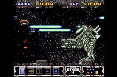 Thunder Spirits SNES screen – Turbo-style horizontal shmup action