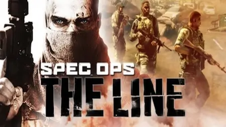 Spec Ops: The Line's key art shows its deep psychological story and tough game violence.