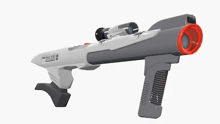 Super Scope light gun bazooka accessory for the Super Nintendo Entertainment System