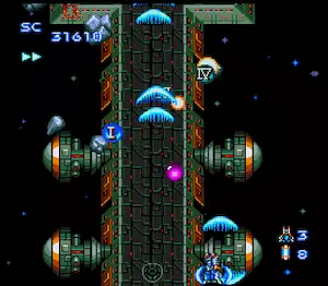 TurboGrafx 16 Blazing Lazers shoot-em-up gameplay screenshot