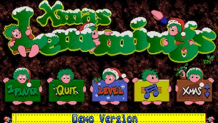 Xmas Lemmings festive puzzle game with Santa hats – classic Christmas video game