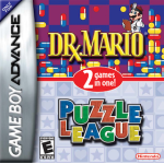 Dr. Mario / Puzzle League art work – platformer for Nintendo Game Boy Advance
