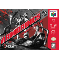 Armorines Project SWARM N64 box art – retro game for Nintendo 64