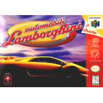 Automobili Lamborghini N64 box art – retro game for Nintendo 64