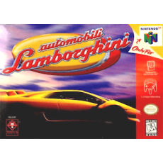 Automobili Lamborghini N64 box art – retro game for Nintendo 64