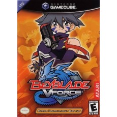 Beyblade V Force Super Tournament Battle GameCube box art – action game for Nintendo GameCube