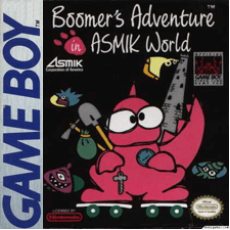 Boomer's Adventure in Asmik World Game Boy box art – classic retro game for GameBoy