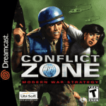 Conflict Zone Modern War Strategy art work for the sega DreamCast
