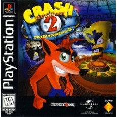 Crash Bandicoot 2 Cortex Strikes Back [Black Label] art work – video game for PS1