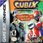 Cubix Robots for Everyone Clash N Bash art work – action game for Nintendo Game Boy Advance