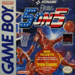 Double Dribble 5 on 5 Game Boy box art – classic retro game for GameBoy
