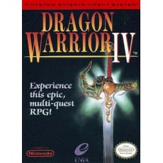 Dragon Warrior IV, 4 NES box art – classic 8-bit game for Nintendo NES