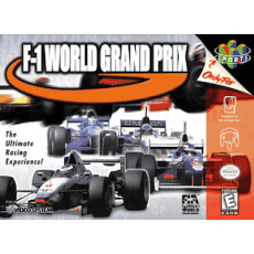 F1 World Grand Prix N64 box art – retro game for Nintendo 64