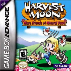 Harvest Moon More Friends of Mineral Town art work – farming sim for Nintendo Game Boy Advance