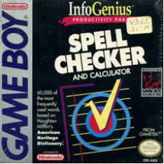 InfoGenius: Spell Checker and Calculator Game Boy box art – classic retro game for GameBoy