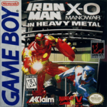 Iron Man X-O Manowar in Heavy Metal Game Boy box art – classic retro game for GameBoy
