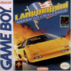 Lamborghini American Challenge Game Boy box art – classic retro game for GameBoy